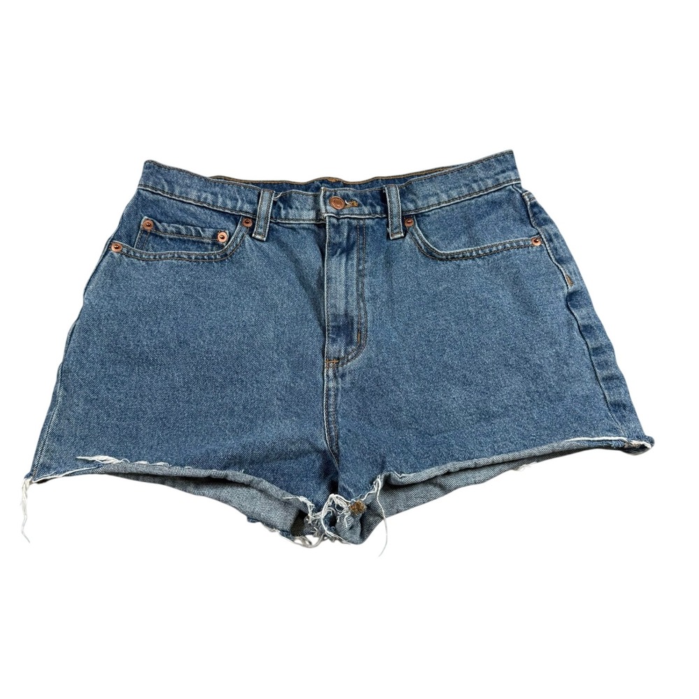 PINK Victoria's Secret Womens 29 Denim Shorts Blue Cut Off High Waisted Casual